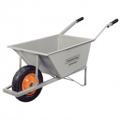 Carrinho de m�o com ca�amba met�lica cinza 80 L