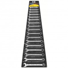 Jogo de chave combinada 6 a 22 mm em a�o especial com 17 pe�as