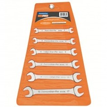 Jogos de chave fixa 6 a 17 mm aço cromo vanádio com 6 peças - 44610206 Jogos de chave fixa 6 a 17 mm aço cromo vanádio com 6 peças - 44610206
