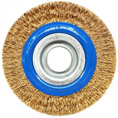 Escova circular ondulada latonada 152,4 x 19 mm