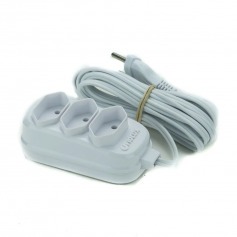 Extens�o el�trica 3 metros 3 tomadas 2 x 0,75 mm 10A bipolar