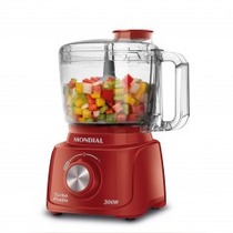 Mini Processador de alimentos 300 watts vermelho Turbo Pratic - MP-16-R