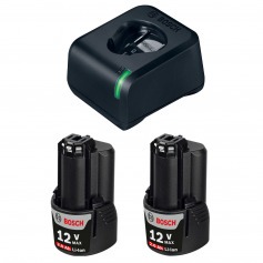 Carregador de baterias 12 Volts + 2 baterias l�tio 12V 2.0Ah Starter Kit