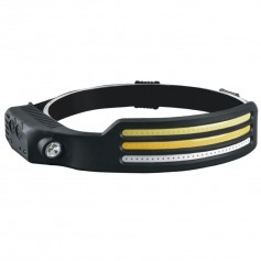 Lanterna de cabe�a recarreg�vel 3 LEDs COB 500 l�mens - BOM-4008