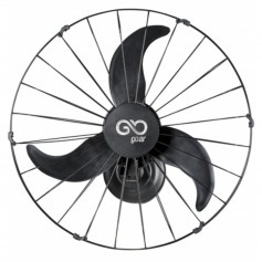 Ventilador de parede 60 cm oscilante preto  - V60P