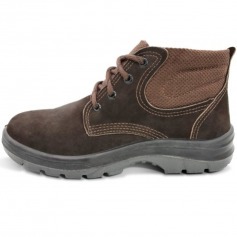 Botina bidensidade couro Nobuck com cadar�o biqueira pvc - TP092