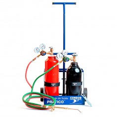 Conjunto de solda Oxig�nio/Acetileno Economy Pr�tico - 410151