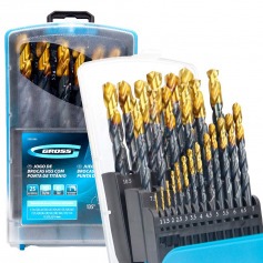 Jogo de brocas de a�o r�pido 1 a 13 mm 25 pe�as -7232355