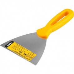 Esp�tula de a�o inox 100 mm com cabo de pl�stico