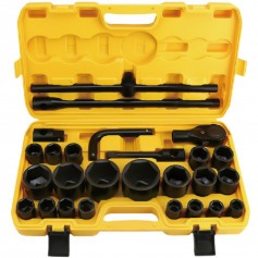 Jogo de soquete sextavado 21 a 55 mm encaixe 3/4