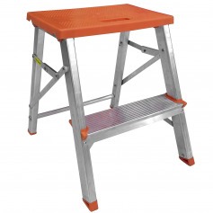 Escada banqueta de alum�nio 1 degrau + patamar - ESC0070