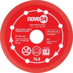 Disco diamantado turbo 105 mm - N4