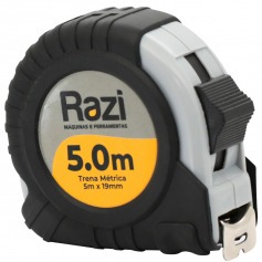 Trena com fita de a�o 19 mm x 5 m com trava - RZ-TM5M