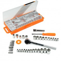 Jogo de bits e soquetes com chave catraca 40 pe�as - 13565