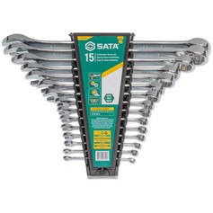 Jogo de chave combinada 6 a 32 mm a�o cromo van�dio com 15 pe�as - ST08002G