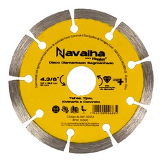 Disco diamantado segmentado 110 mm para concreto - 6054