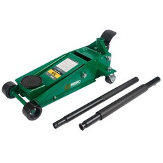 Macaco jacar� hidr�ulico 3,5T verde com rodas de poliuretano - RMJI002