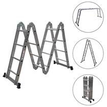 Escada multifuncional de alum�nio 4 x 4 com 16 degraus 11 em 1 - ESC0266RO