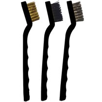 Jogo escova cerdas mistas manual com cabo pl�stico 3 pe�as - 012.6396