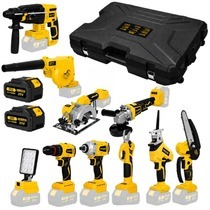 Kit com 10 Ferramentas a bateria 21V 3Ah brushless com 2 baterias compartilhadas - BOM-9763