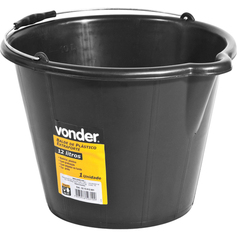 Balde de pl�stico extraforte 12 litros preto