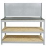 Bancada desmont�vel com 2 prateleiras e painel perfurado - BM-V