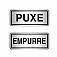 Placa sinalizadora em alum�nio Puxe x Empurre - 120AG
