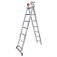 Escada de alum�nio extens�vel 2 x 7 degraus 2,13 x 3,32 m - MODELO 3 em 1 