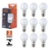 Kit 10 l�mpadas led bulbo 4,7 watts 450 l�mens branca 