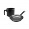 Conjunto Frigideira + Fervedor em alum�nio preto - Ebony