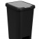 Lixeira pl�stica com pedal 10 litros preta - Double