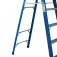 Escada tesoura simples em fibra de vidro 6 degraus + patamar 2,10 m- Premium