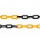 Corrente pl�stica amarela e preta 8 mm com 10 metros