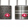 Cadeado 35 mm com chave TSA preto-misto 2 pe�as - Twinpack 