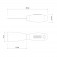 Esp�tula r�gida 4 cm em a�o com cabo de madeira