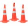 Kit 3 Cones para sinaliza��o 50 cm com 2 faixas - RM-43