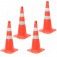 Kit 4 Cones para sinaliza��o 75 cm com 2 faixas - RM-41