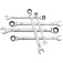 Jogo de chave combinada com catraca 8 a 18 mm 7 pe�as