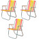 Kit 3 Cadeiras de praia varanda alta em alum�nio - CAD0047