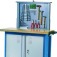 Bancada m�vel com 2 portas e tampo de madeira + painel retr�til - 2007