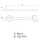 Chave fixa 19 x 22 mm a�o cromo van�dio - 44610177
