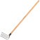 Forcado curvo de arame 4 dentes com cabo de madeira 120 cm