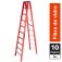 Escada tesoura dupla em fibra de vidro 10 degraus 3 m - ESC10300