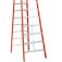 Escada de fibra de vidro 17 degraus 5,1 m modelo americana dupla - ESC17510