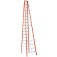 Escada de fibra de vidro 17 degraus 5,1 m modelo americana dupla - ESC17510