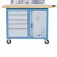 Bancada m�vel com painel retr�til 5 gavetas e 1 prateleira - 2002