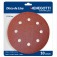 Disco de lixa 180 mm 8 furos para lixadeira MLP800H / MLP710 LED com 10 unidades