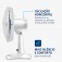 Kit 2 Ventiladores de mesa 30 cm 6 p�s 3 velocidades Super Power- VSP-30-W  110V