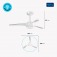 Ventilador de teto 3 p�s branco Maxi Air - VTE-01  220V