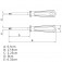 Chave hexalobular reta com cabo t-15 a�o cromo van�dio